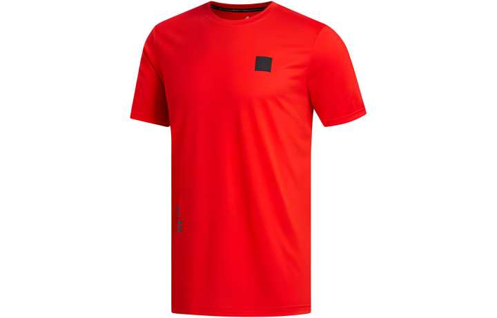 Adidas Adidas T Shirts Men's Red Crew Neck Moderate Straight Fit