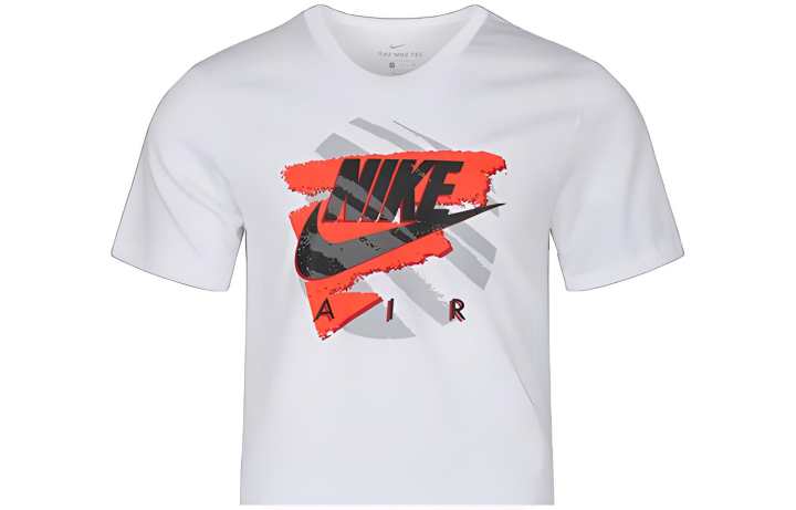 Nike Nike T Shirts Men's White Crew Neck Moderate Straight Fit