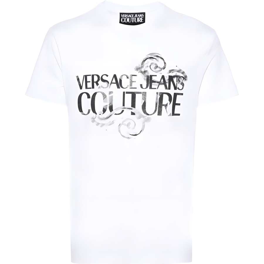 VERSACE JEANS COUTURE Logo Printed Crewneck T Shirt