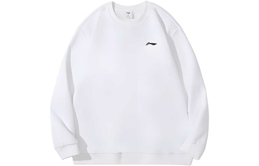 Li-Ning Li Ning Sweatshirts Unisex White Crew Neck Moderate Regular