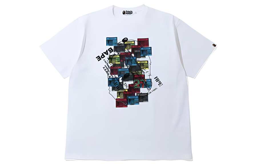 A BATHING APE Bape T Shirts Unisex Crew Neck Moderate Straight Fit