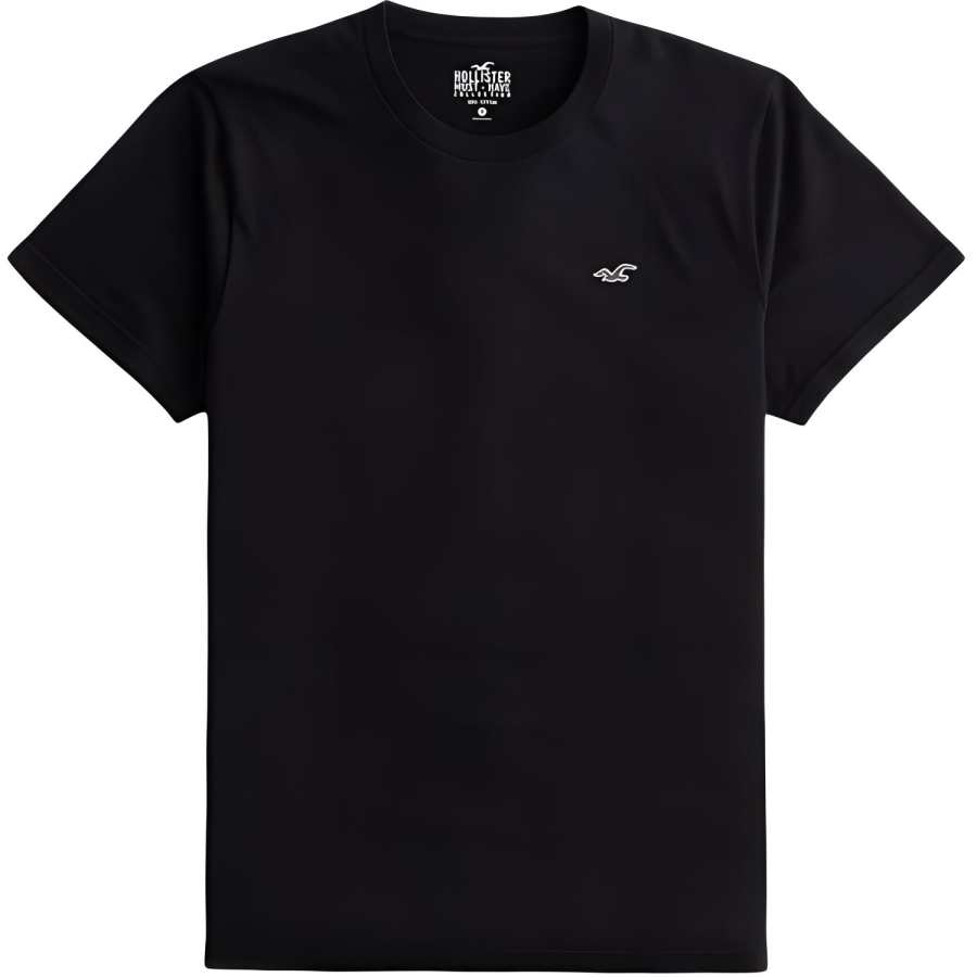 Hollister/ T Shirts Men's Black Crew Neck Moderate