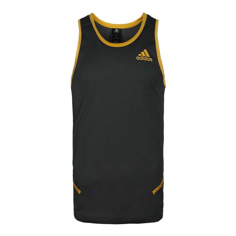 Adidas Adidas Tank Tops Men's Black Crew Neck Moderate Straight Fit