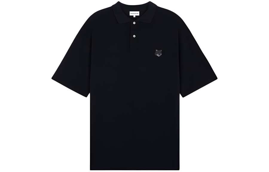 Maison Kitsune Maison Kitsune Bold Fox Head Patch Oversized Polo Shirt