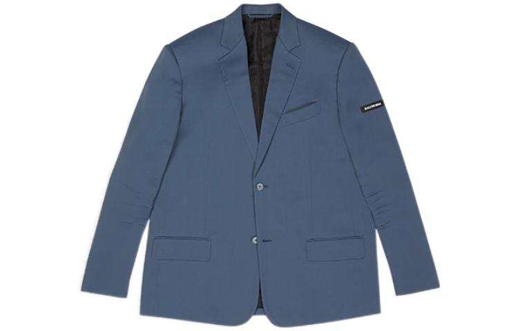 Balenciaga Jackets Men's Blue Lapel Moderate Other