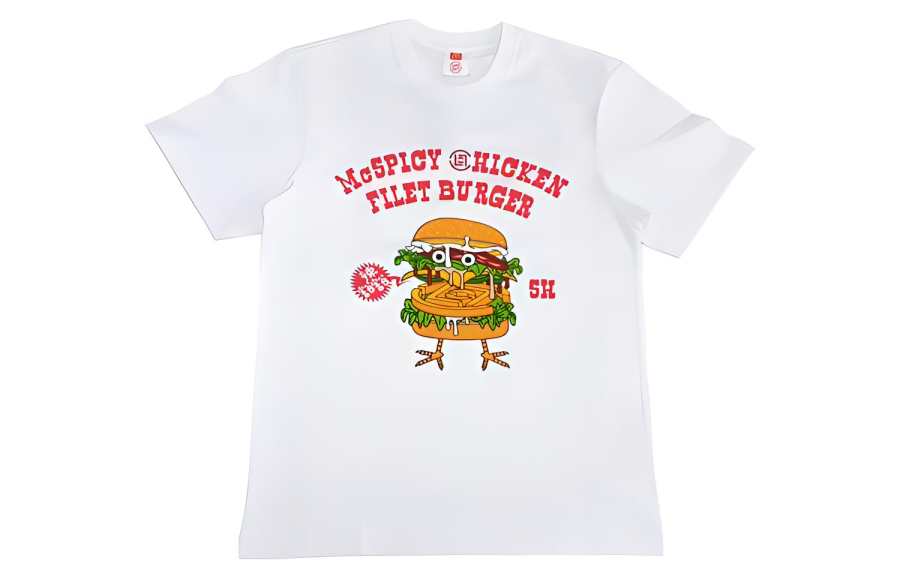CLOT X McDonald's CLOT X McDonald's T Shirts Men's White Crew Neck Moderate Straight Fit