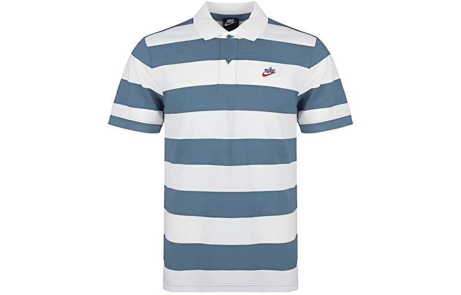 Nike Nike Polo Shirts Men's Blue Polo Collar Moderate Straight Fit