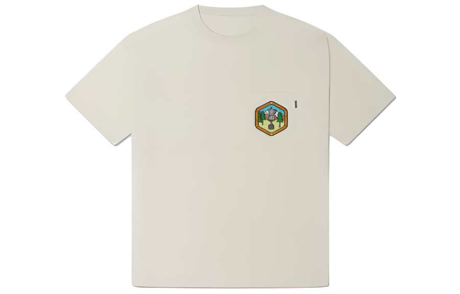 Converse T Shirts Men's Beige Crew Neck Moderate Straight Fit