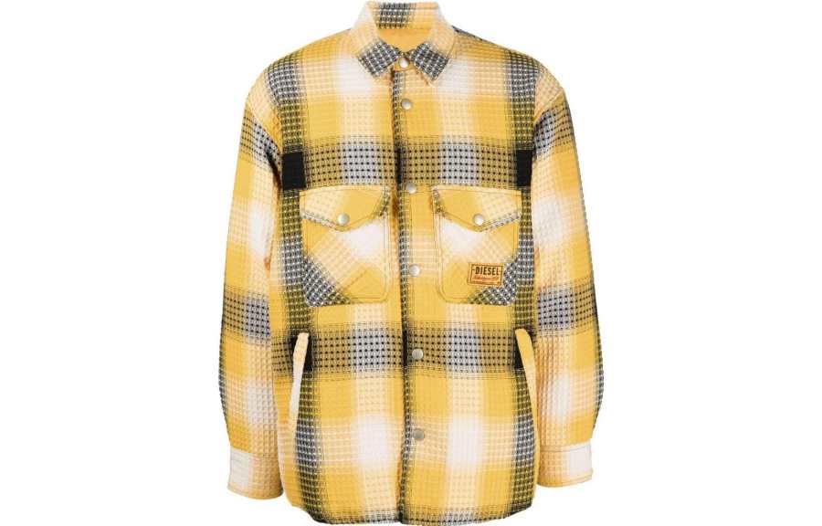 DIESEL DIESEL Jackets Men's Yellow Lapel Thin Other