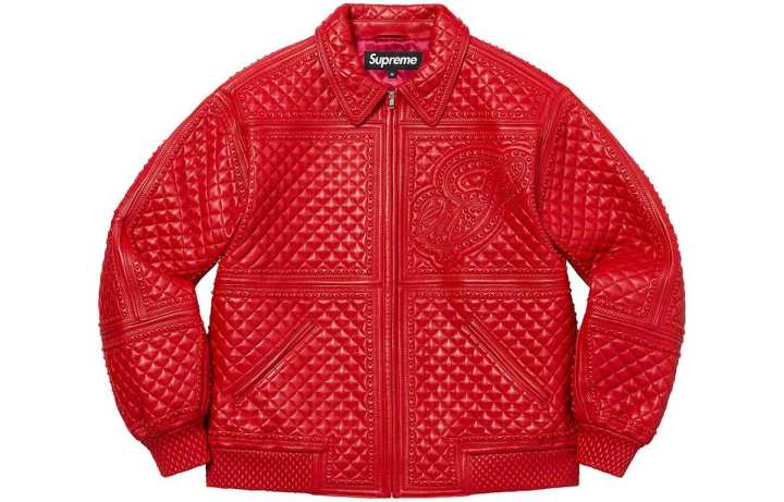 Supreme Supreme Studded Quilted Leather Jacket