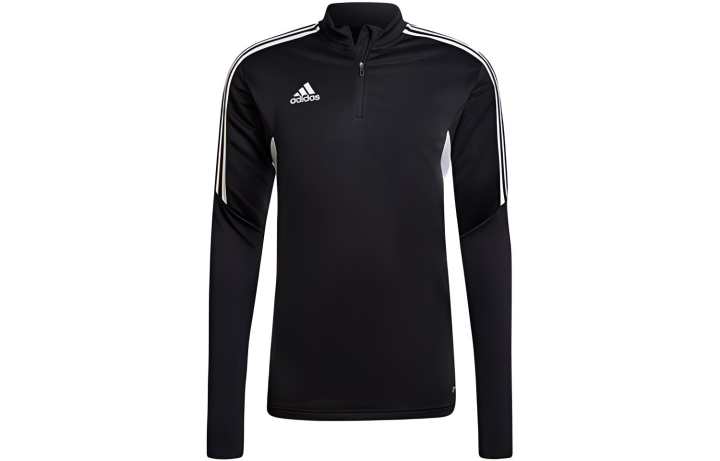 Adidas Adidas T Shirts Men's Black Stand Collar Moderate Straight Fit