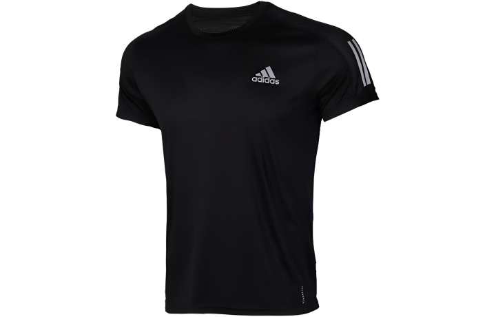 Adidas Adidas T Shirts Men's Black Crew Neck Moderate Straight Fit
