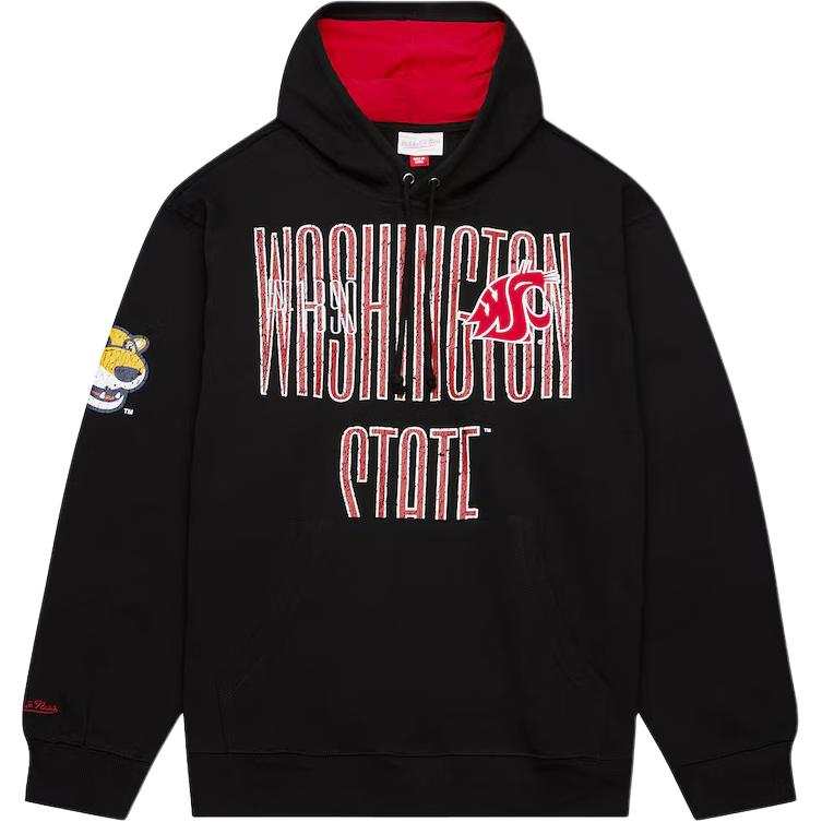 Mitchell Ness Mitchell Ness Washington State Cougars Team OG Fleece Pullover Hoodie Sweatshirt Men's Black