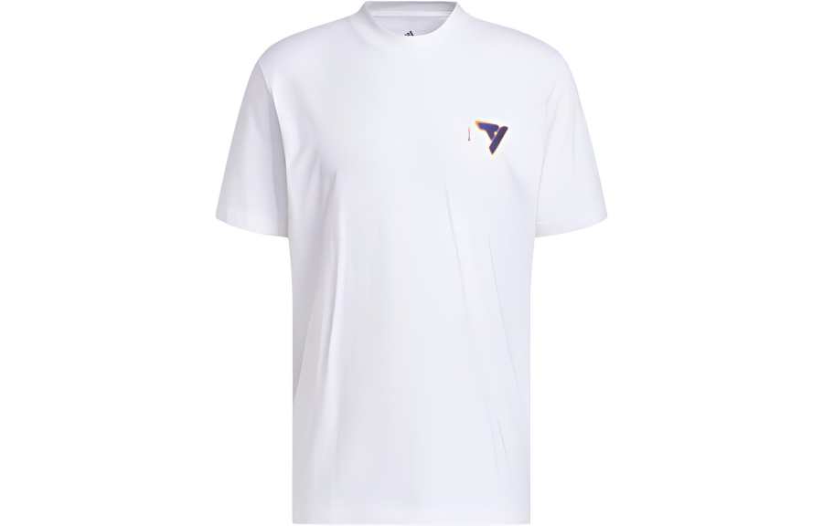 Adidas Adidas T Shirts Men's White Crew Neck Moderate Straight Fit