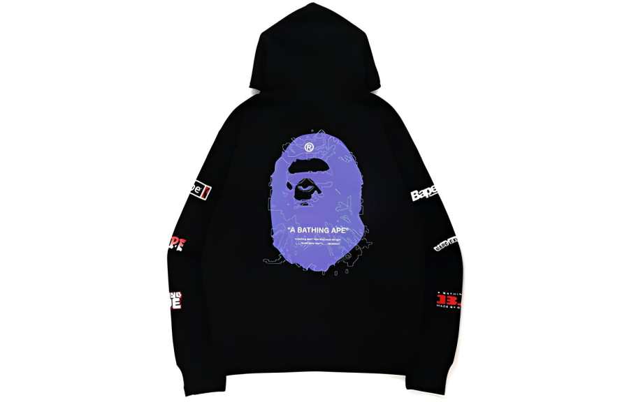 A BATHING APE Bape Big Ape Head Digital Mosaic Relaxed Fit Full Zip Hoodie