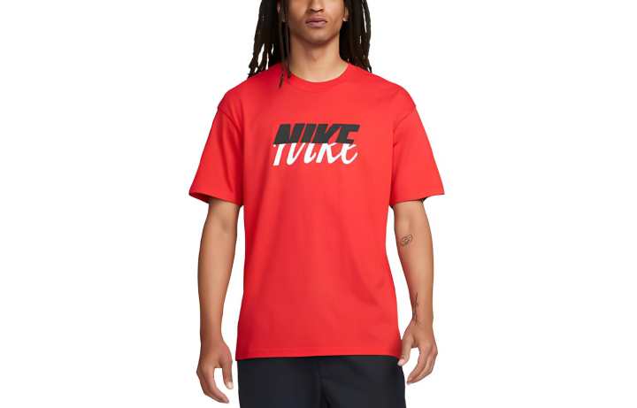 Nike Nike T Shirts Men's University Red Crew Neck Moderate Straight Fit