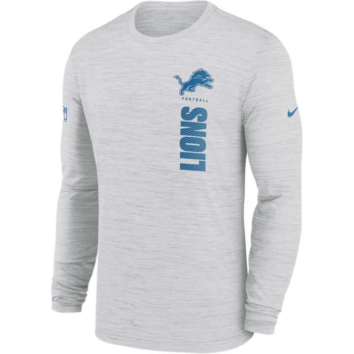 Nike Nike Detroit Lions Sideline Velocity Men's Nike Dri FIT Nfl Long Sleeve T Shirt