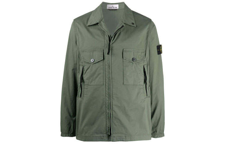 STONE ISLAND Jackets Men's Green Lapel Moderate Other