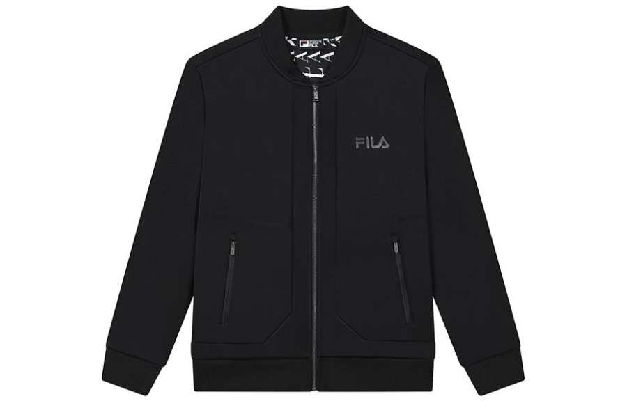 FILA Jackets Men's Jet Black Baseball Collar Moderate Other