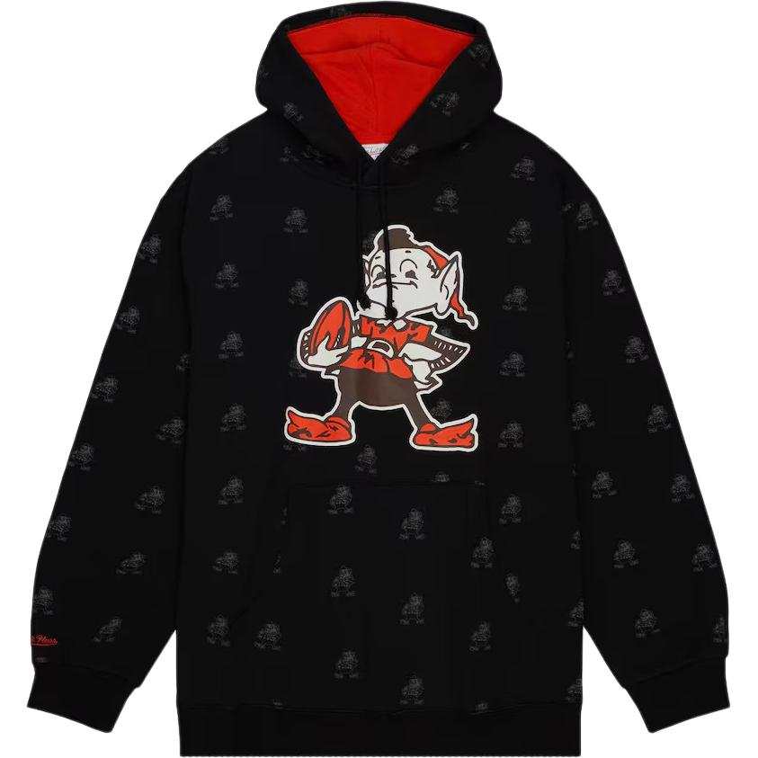 Mitchell Ness Mitchell Ness Cleveland Browns Allover Print Sweatshirt Men's Black