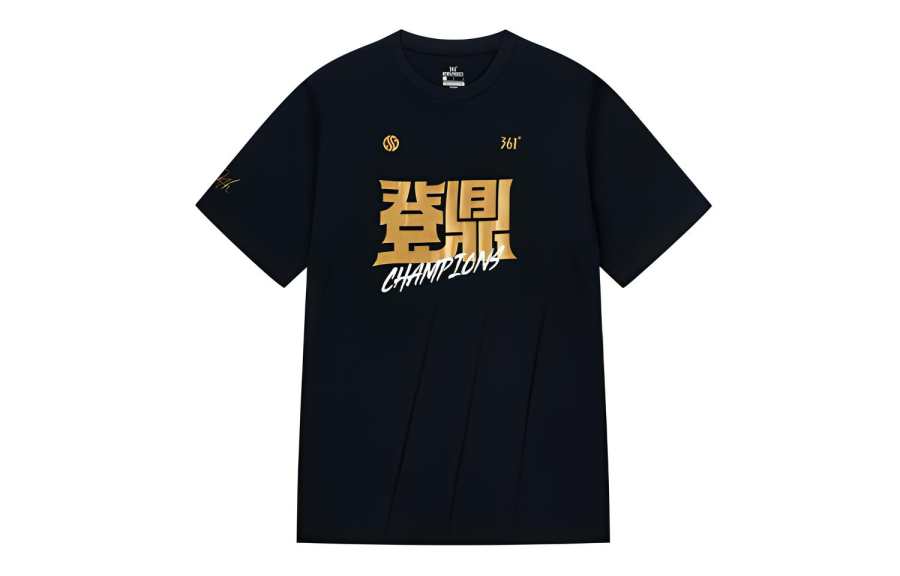 361° T Shirts Men's Black Crew Neck Thin Straight Fit