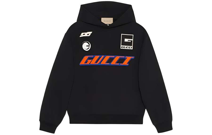 GUCCI Sweatshirts Men's Black Hooded Moderate Other