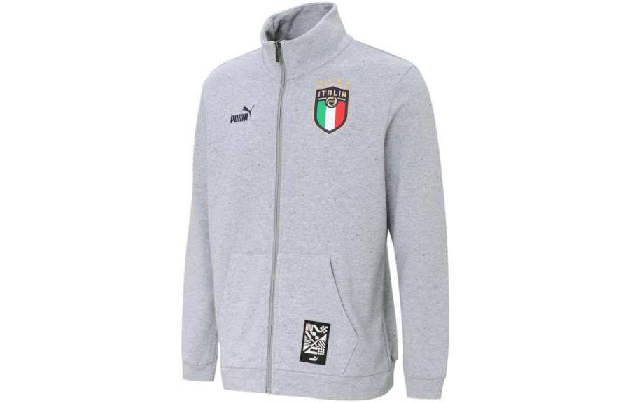 PUMA PUMA Jackets Men's Gray Stand Collar Moderate Workwear