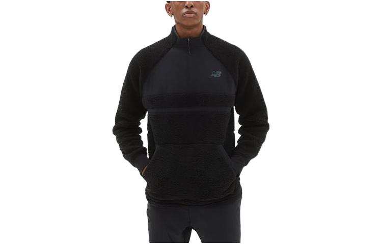 New Balance New Balance SPEED SHERPA Jackets Men's Black Stand Collar Moderate Straight Fit