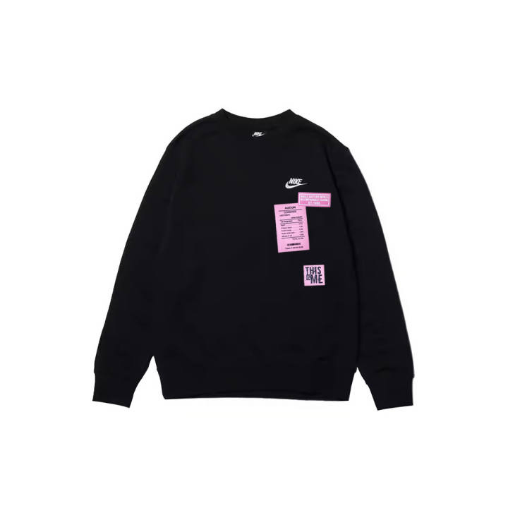Nike Nike Sweatshirts Men's Black Crew Neck Moderate