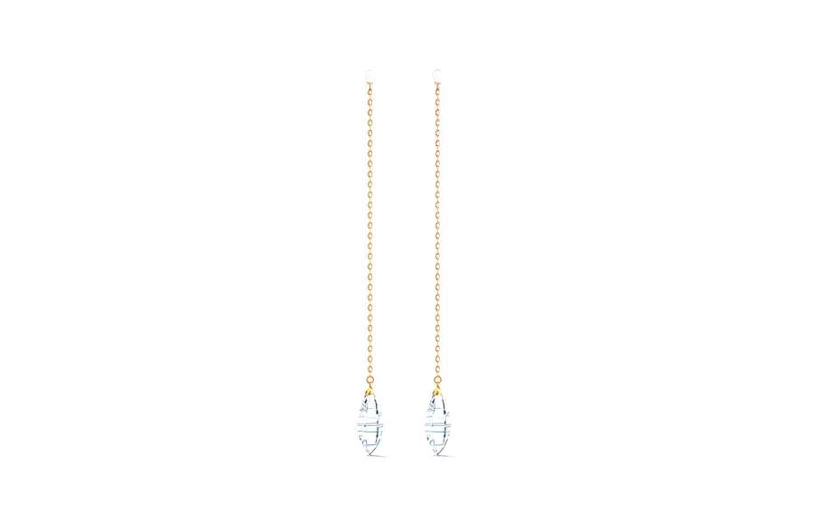 Swarovski So Cool Drop Earrings Women's White/Gold Plated