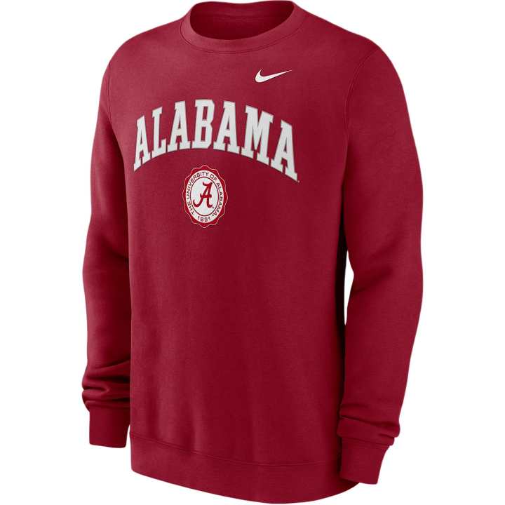 Nike Nike Alabama Crimson Tide Arched Seal Men's Nike College Pullover Crew