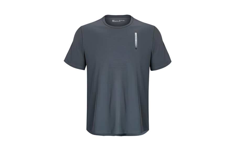 Under Armour Drop Shoulder Sleeve T Shirt Men's Peach Gray