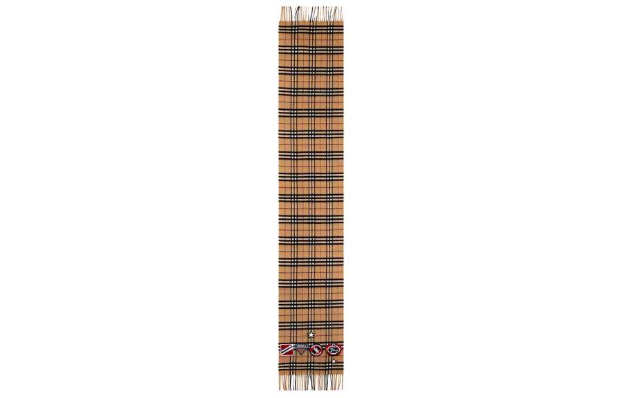 Burberry Badge Vintage Checked Fringed Scarf