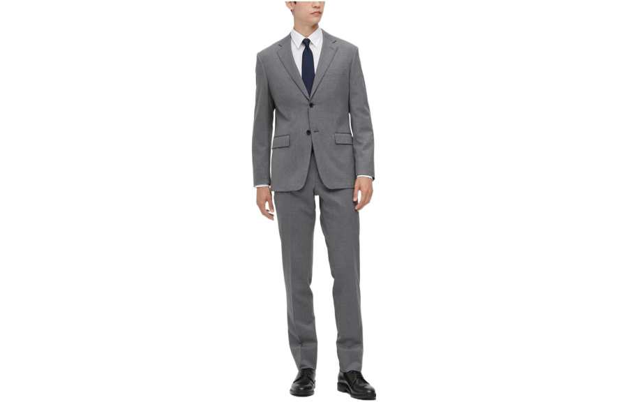 UNIQLO Business Suits Men's Sky Gray Lapel Moderate Other