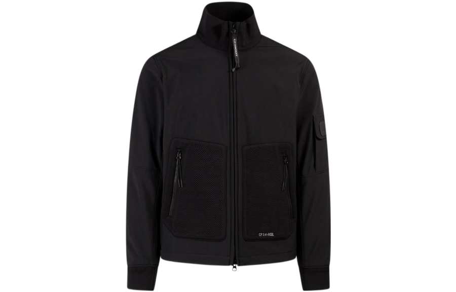 C.P.Company Jackets Men's Black Stand Collar Moderate Other