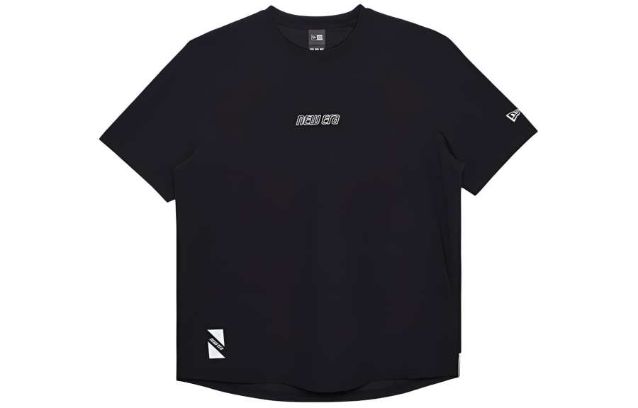 New Era T Shirts Unisex Black Crew Neck Moderate Straight Fit