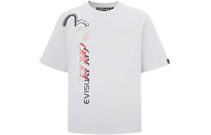 EVISU T Shirts Men's Crew Neck Moderate Straight Fit