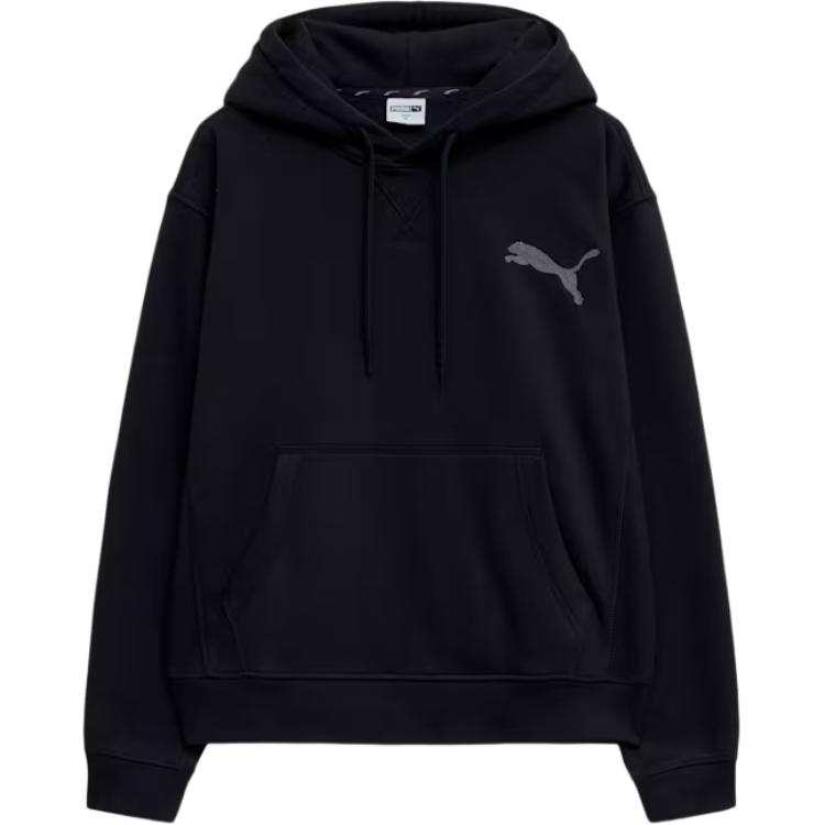 PUMA Sweatshirts Men's Black Hooded Moderate Regular