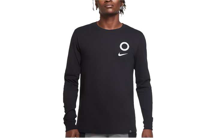 Nike Nike T Shirts Men's Black Crew Neck Moderate Straight Fit
