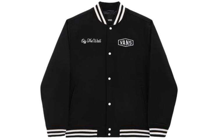 Vans Vans CHECKERBOARD RESEARCH VARSITY Jackets Men's Black Baseball Collar Moderate Other