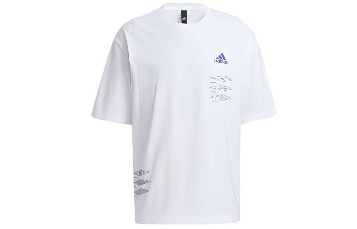 Adidas Adidas Drop Shoulder Sleeve T-Shirt Men's White