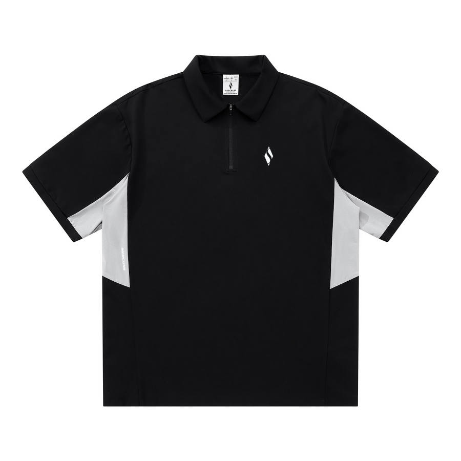 Skechers Elegant Diamond Collection Polo Shirt Unisex Pitch Black