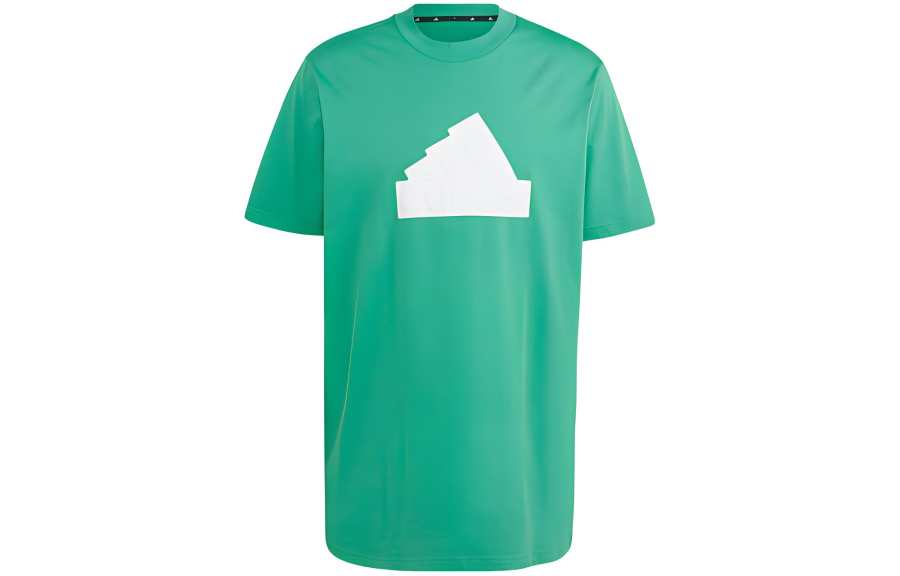 Adidas Adidas T Shirts Men's Green Crew Neck Moderate Straight Fit