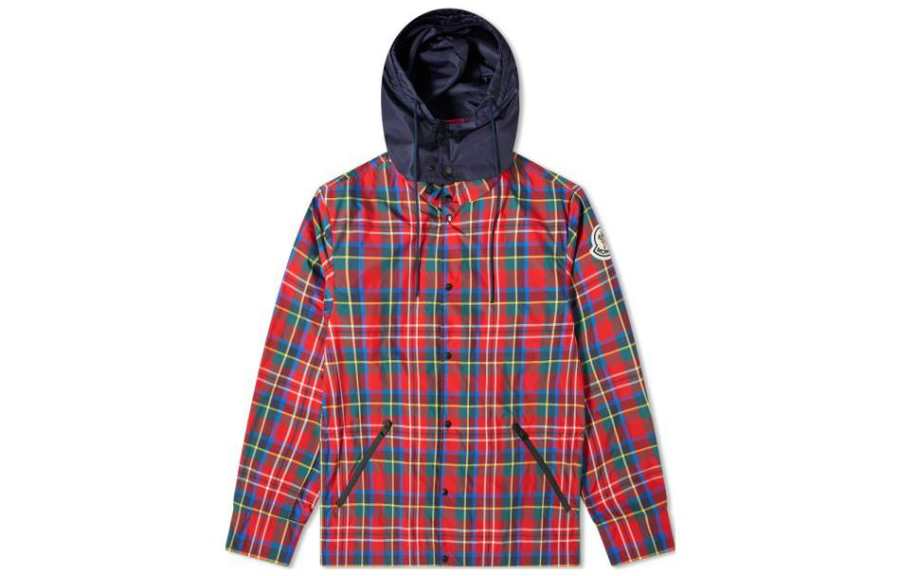 Moncler Jackets Men's Red Hooded Non Detachable Moderate