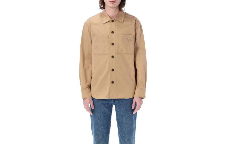 Maison Kitsune Maison Kitsune Profile Fox Buttoned Long-Sleeved Shirt