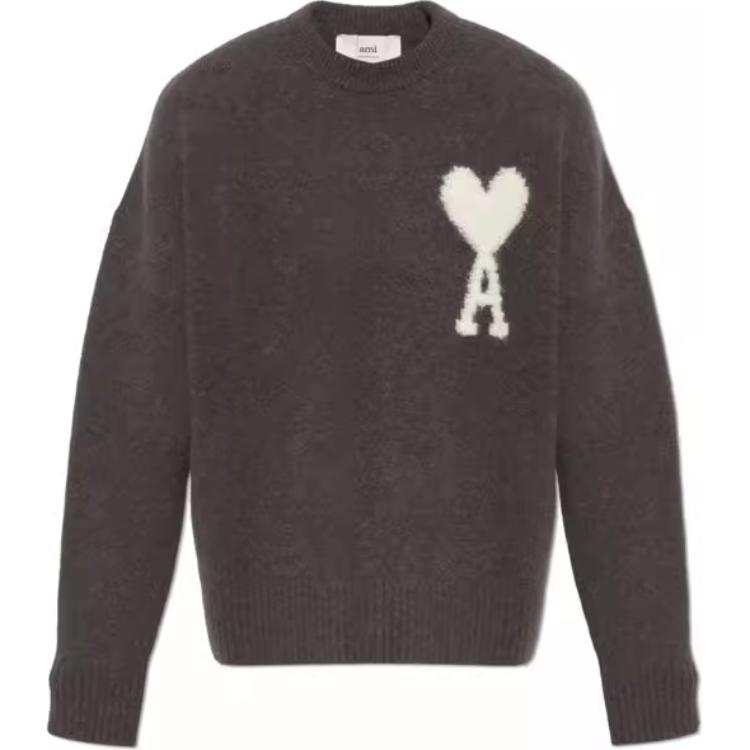 AMIPARIS Paris Ami De Coeur Logo Intarsia-Knit Jumper