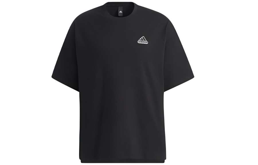 Adidas Adidas T Shirts Men's Black Crew Neck Moderate Straight Fit
