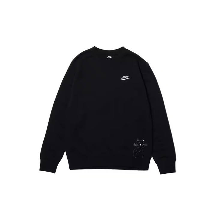 Nike Nike Sweatshirts Men's Black Crew Neck Moderate Regular