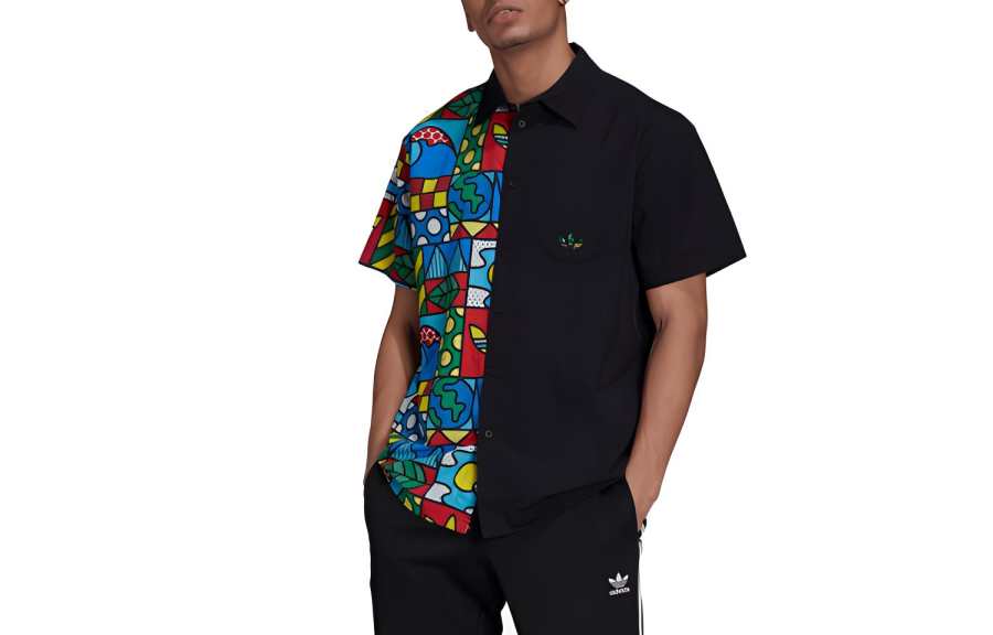 Adidas Originals Shirts Men's Black Lapel Moderate Other