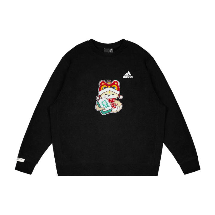 Adidas Adidas Sweatshirts Unisex Black Crew Neck Moderate Regular